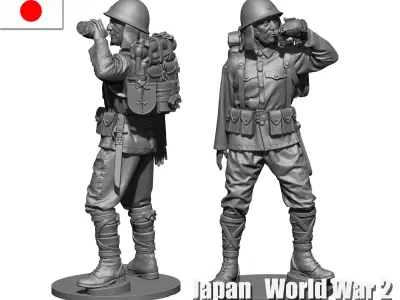 Japan soldier ww2 5 3D print model