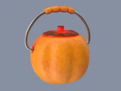 Jack-o-Lantern Widegrin Bucket 3D model