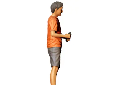 N4 Kids playing with RC car 3D print model