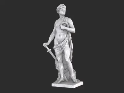 Roman Imperator - Marble Low-poly 3D model