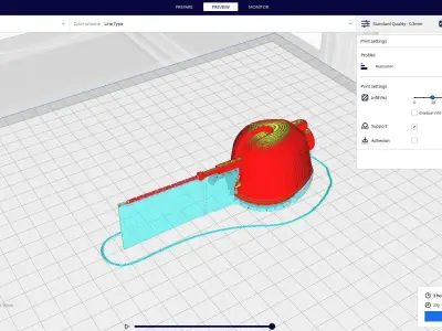 OTO Melara Naval gun 76mm 3D print model
