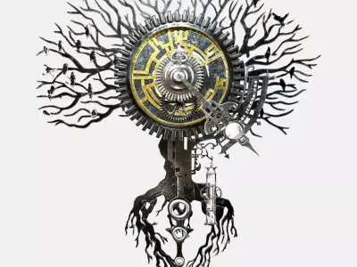 industrial clock 3D model