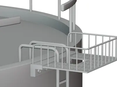Factory huge Oil Storage tank Free 3D model