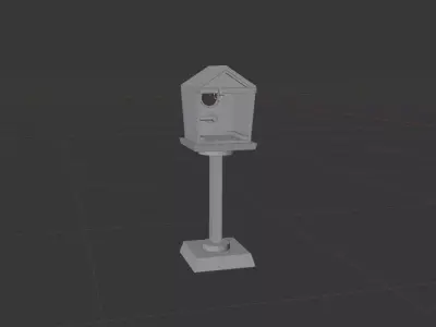 Realistic Wooden Birdhouse 3D Model 3D model