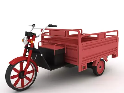 Electric Utility Tricycle 3D model