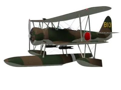 Nakajima  E8N Dave 3D model