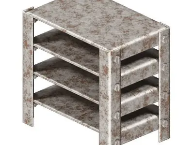 Rusty Steel Rack 3D model