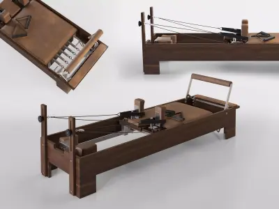 Pilates Reformer Machine - High-End 3D model