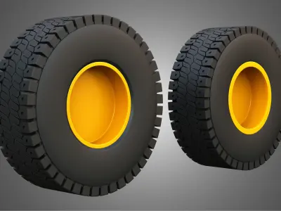 Water Truck 777 Wheels and Tires 3D model