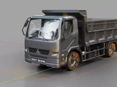 Mitsubishi Fuso Fighter Dump Truck 3D model