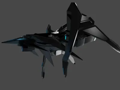 Sci-Fi SpaceShip 3D model get