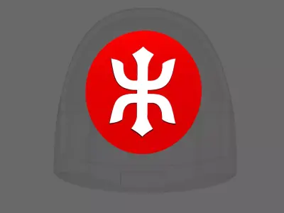 Red Ronin Chapter V10R Shoulder Circle Symbols 3D print model