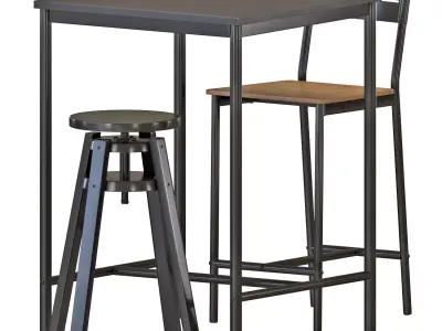  SANDSBERG Bar Table And Stools 3D model
