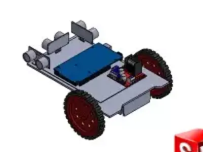 Robot Chassis Assembly - SolidWorks 3D Model SLDASM 3D model