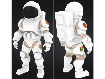 Stylized Astronaut Space Explorer Low-poly 3D model