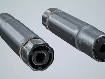 supressor ar15 m4 m16 silencer dead air sandman Low-poly 3D model