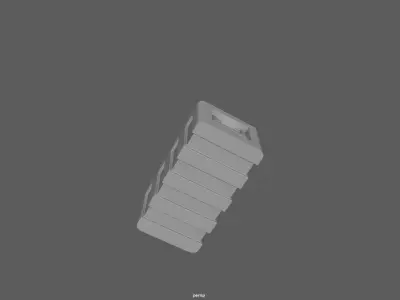 Military industrial cargo container Free 3D model