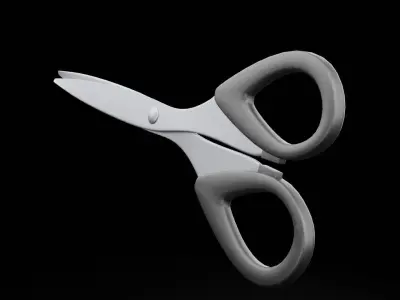 Black Scissors Free low-poly 3D model