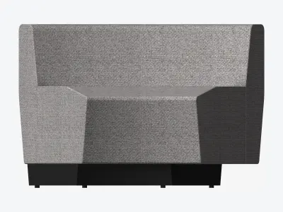 Seating - Contemporary - Blume - Closing - Back - Round - Right Low-poly 3D model