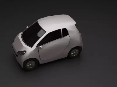 Low Poly Compact smart SUV Game-Ready FBX OBJ Low-poly 3D model