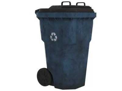 Garbage Container 1 Textured Old 3D model