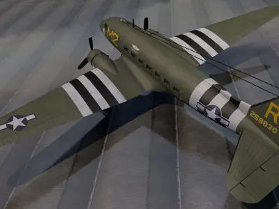 Douglas C-53 Skytrooper 3D model