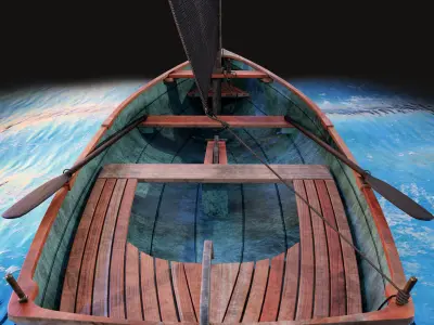 Sailing boat Penobscot 14 3D model Low-poly 3D model