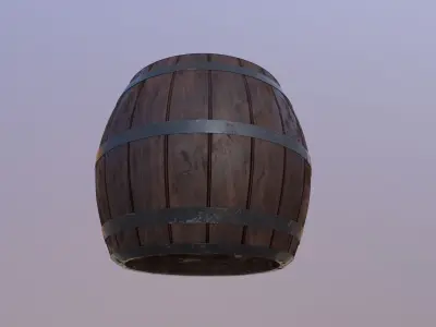 Old Barrel 3D model get
