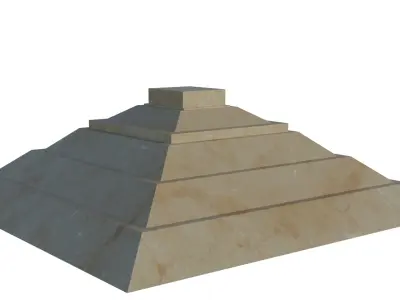 aztec pyramids low poly Low-poly 3D model
