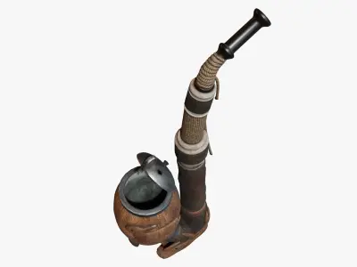 Vintage Smoking Pipe Low-poly 3D model