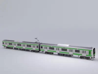 Japan Railway Train model in Blender 3D 3D model