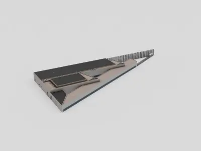 The Nuclear and Caithness Archive modern building Low-poly 3D model