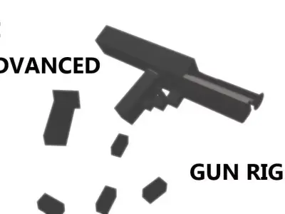 advanced model pistol Low-poly 3D model
