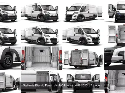 Stellantis Electric Panel  Van HQ Interior L4H2 2025  3D Model Pack