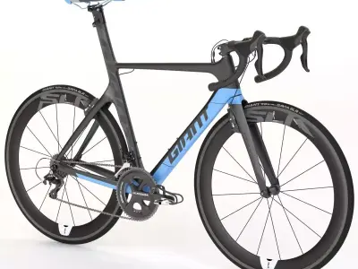 Giant Propel Advanced Sl-2 Black-Blue Sprinter Bicycle 3D model