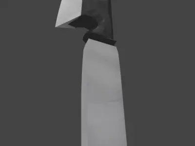 Sword Bleach for videogames Free low-poly 3D model