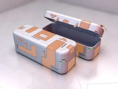 sci-fi box 3D model buy