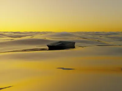 simple aluminum boat Free 3D model