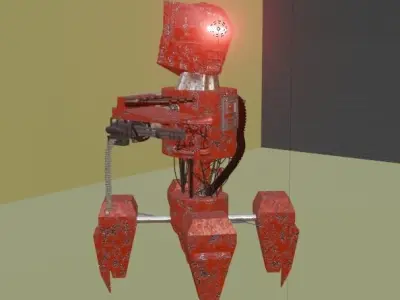 Robot machine Low-poly 3D model purchase