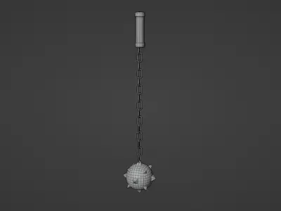 Medieval Mace Low-poly 3D model 6