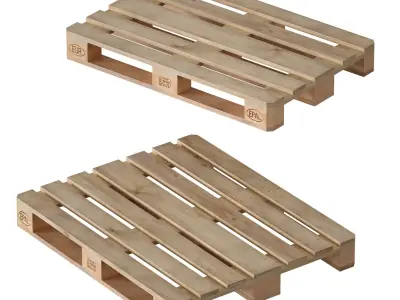 Wooden pallet pallet europallet europallet 3D model