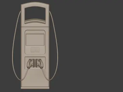 EV charging station 3D model