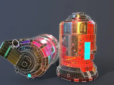 Sci fi EMP Grenades  Free low-poly 3D model
