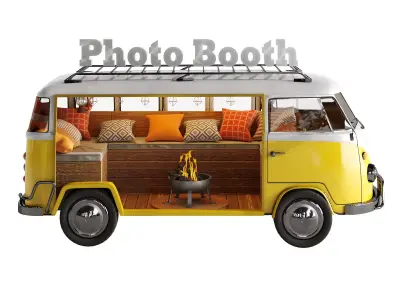 Realistic model of Photo Booth set 2 3D model