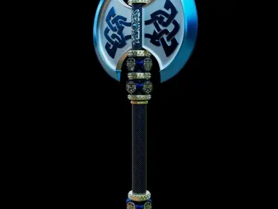 Fantasy Axe 3D model get