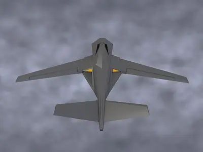 Spy X aircraft concept Low-poly 3D model