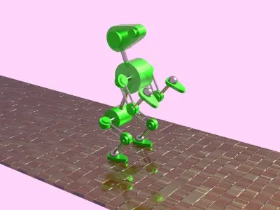 robot-dog animation Low-poly 3D model