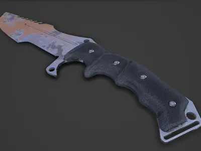 Combat Knife Low-poly 3D model get