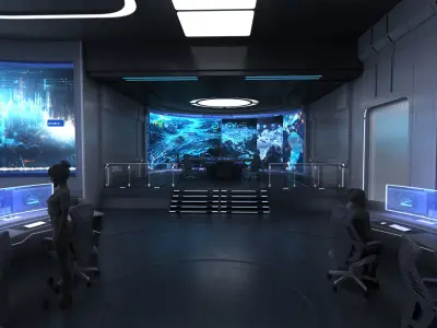 monitoring Center Command Center 3D model