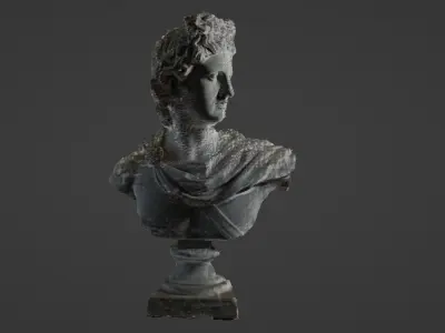 Damaged Ancient Bust 3D model